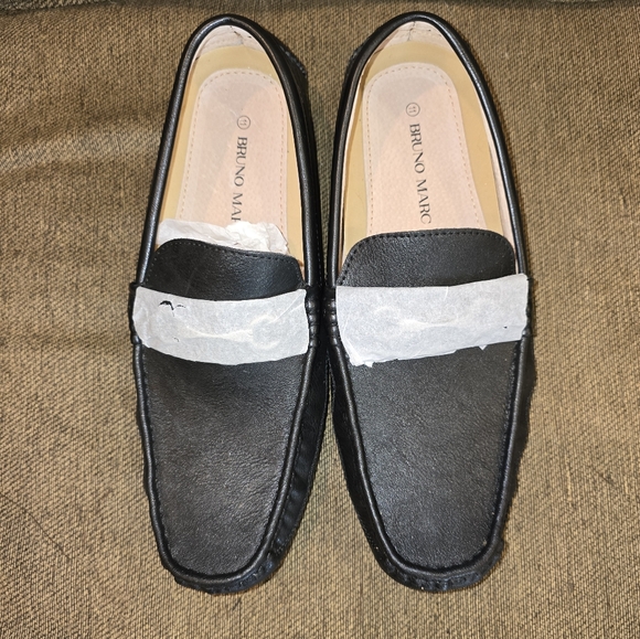 New Mens Bruno Marc Black Loafers Size 11 main image 3